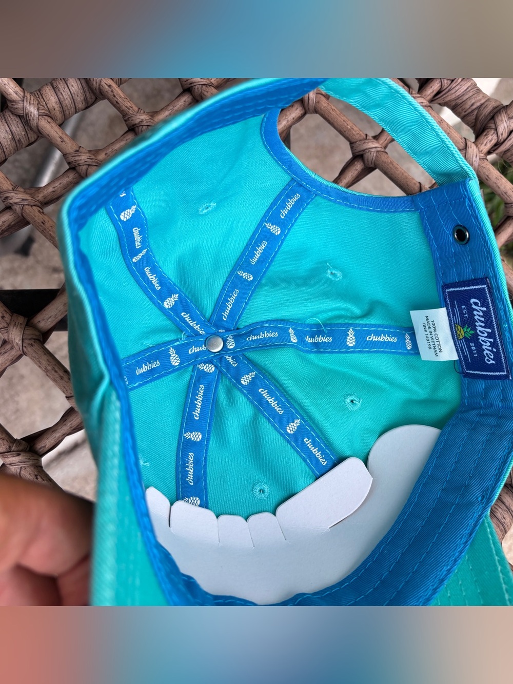 chubbies Bright Turquoise Script Logo Hat - Picture 4 of 5